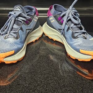 Trail Running Shoes in Blue and Orange